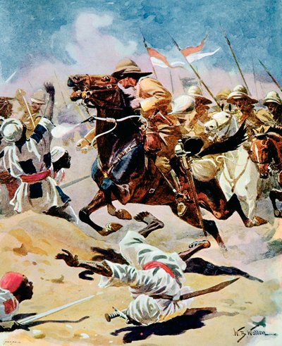 Charge of the 21st Lancers at Omdurman, 2nd September 1898 by William Barnes Wollen